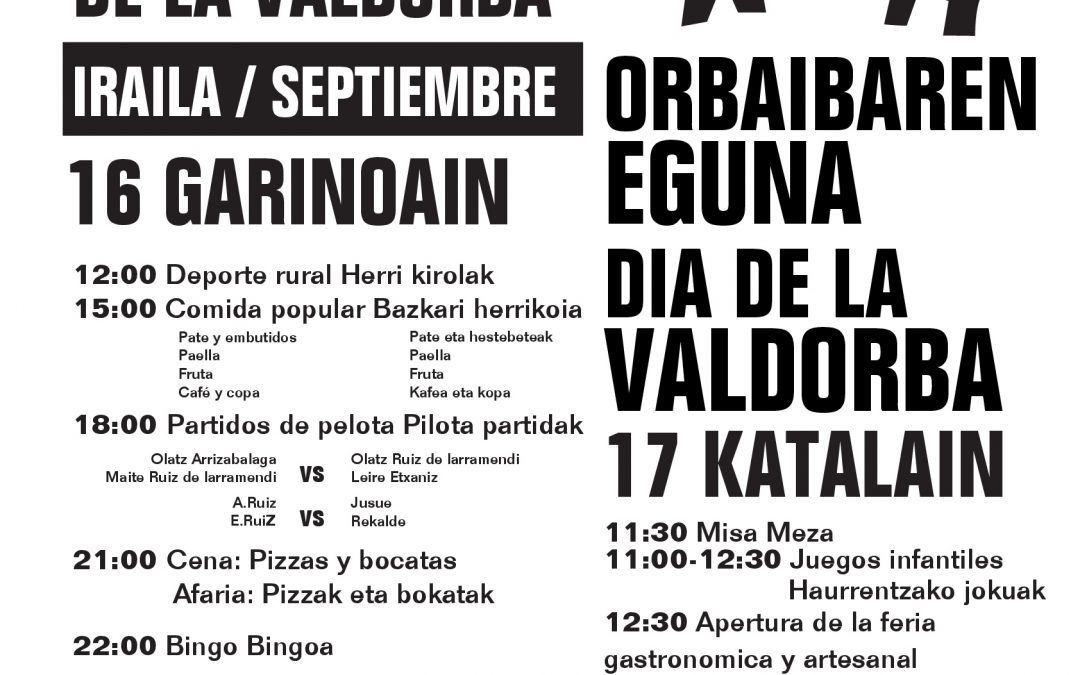 ​FIESTA​ ​DE​ ​LA​ ​VALDORBA​ ​–​ ​ORBA​ ​JAIA